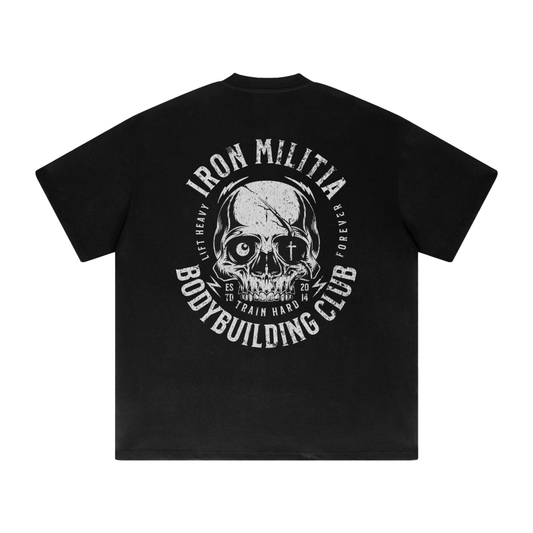 Iron Militia Train Hard Heavyweight Drop Shoulder T-shirt - Black
