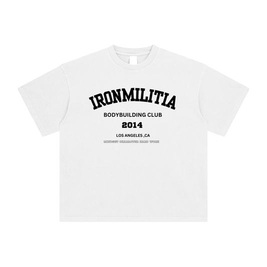 IM Bodybuilding Club Washed T-Shirt - White